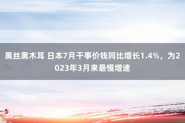 黑丝黑木耳 日本7月干事价钱同比增长1.4%，为2023年3月来最慢增速
