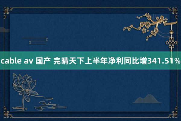 cable av 国产 完晴天下上半年净利同比增341.51%