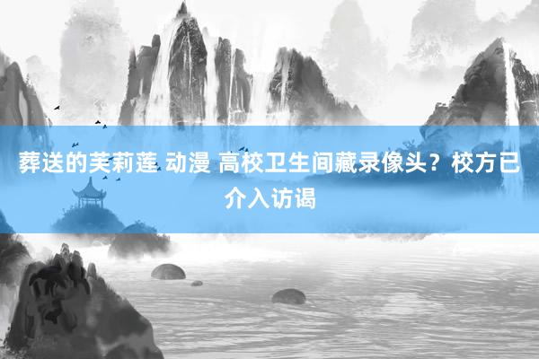 葬送的芙莉莲 动漫 高校卫生间藏录像头？校方已介入访谒